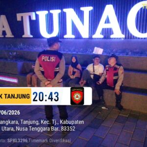 Nyalakan Blue Light, Polsek Tanjung Patroli Malam Antisipasi 3C dan Cuaca Ekstrem