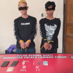Satresnarkoba Polres Lombok Timur Amankan Dua Terduga Pelaku Penyalahgunaan Narkotika di Sambelia