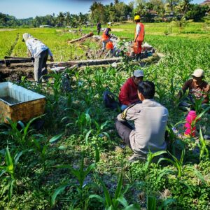 Bhabinkamtibmas Desa Embung Kandong Jalin Silaturahmi dengan Petani, Sampaikan Himbauan Kamtibmas