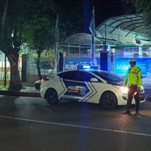 Cegah Gangguan Kamtibmas, Sat Lantas Polres Sumbawa Intensifkan Patroli Blue Light di Malam Hari
