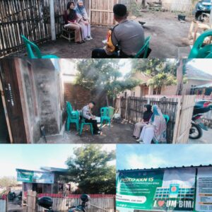 Bhabinkamtibmas Madapangga Monitoring Kegiatan KKN Mahasiswa Universitas Muhammadiyah Bima di Desa Binaannya