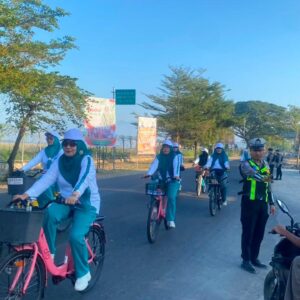 Satlantas Polres Bima Gelar Pengaman Sepeda Santai Dalam Rangka Memeriahkan HUT Kabupaten Bima Ke- 386