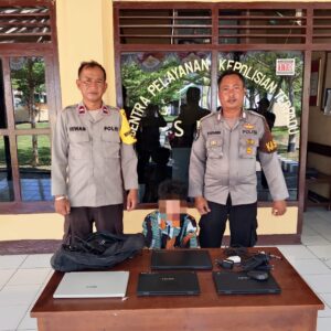 Gerak Cepat, Polsek Lunyuk Berhasil Ringkus Terduga Pelaku Pencurian di SMP IT Hamzanwadi