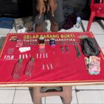 SATRESNARKOBA POLRES DOMPU AMANKAN TERDUGA PELAKU NARKOTIKA DI KECAMATAN KEMPO, BELASAN PAKET DIDUGA SABU DISITA