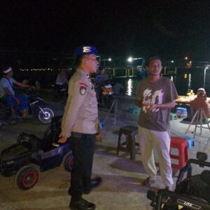 Polsek Gangga Gelar Patroli Blue Light, Imbau Warga Jaga Kamtibmas dan Waspada 3C