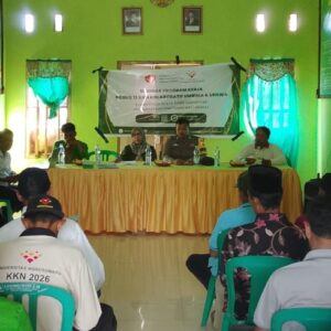 BKTM Polsek Tambora Hadiri Seminar KKN Kolaboratif UMBIMA dan UNSWA di Kantor Desa Oi Panihi