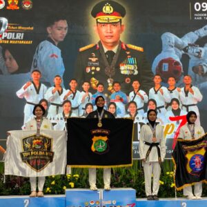Torehkan Prestasi Nasional, Polwan Polres Sumbawa Raih Juara II Taekwondo Kapolri Cup ke-7