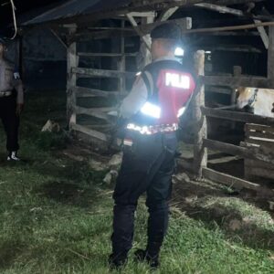 Cegah Pencurian Hewan, Polsek Sekotong Intensifkan Patroli Dini Hari di Dusun Bertong