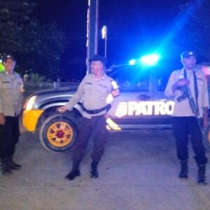Pastikan Sitkamtimas di wilayah hukumnya aman dan Cegah Potensi Kriminalitas Polsek Woha Gelar Patroli KRYD Malam Hari
