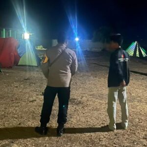 Bhabinkamtibmas Polsek Tambora, Hadiri Undangan Persami Yang Diselenggarakan Oleh SMPN 02 Kecamatan Tambora