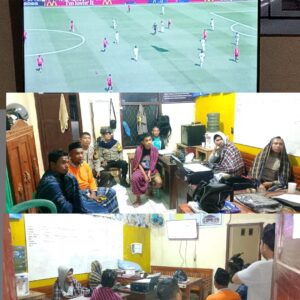Pererat silaturahmi Bersama Masyarakat, Polsek Woha Gelar Nobar Final Piala 2026