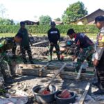 Bhabinkamtibmas Desa Kampasi Meci Bersama TNI Dukung Pembangunan RTLH dalam Program TMMD ke-129 Tahun 2026