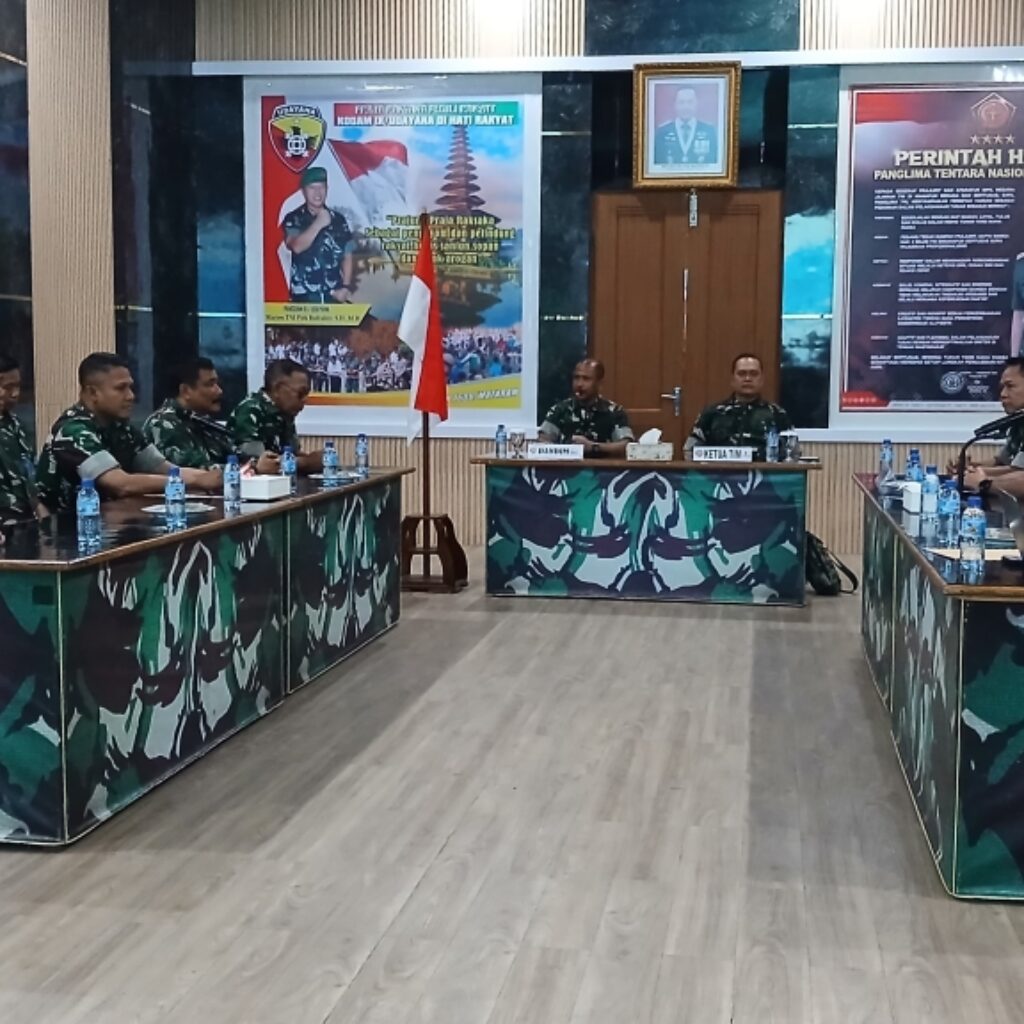 Tim Wasgiat Kodam IX/Udayana Evaluasi Kinerja Kodim Mataram