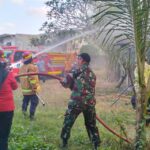 Bekas Cafe Blue Safir Terbakar, Babinsa Sigap Amankan Lokasi