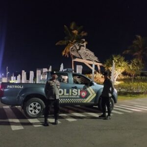Patroli Malam di Kawasan Mandalika, Polsek Kawasan Mandalika Antisipasi Aksi 3C