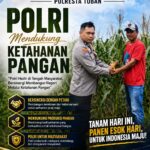 Dukung Asta Cita Presiden RI, Bhabinkamtibmas Polsek Kenduruan Polresta Tuban Cek Perkembangan Tanaman Jagung Milik Warga