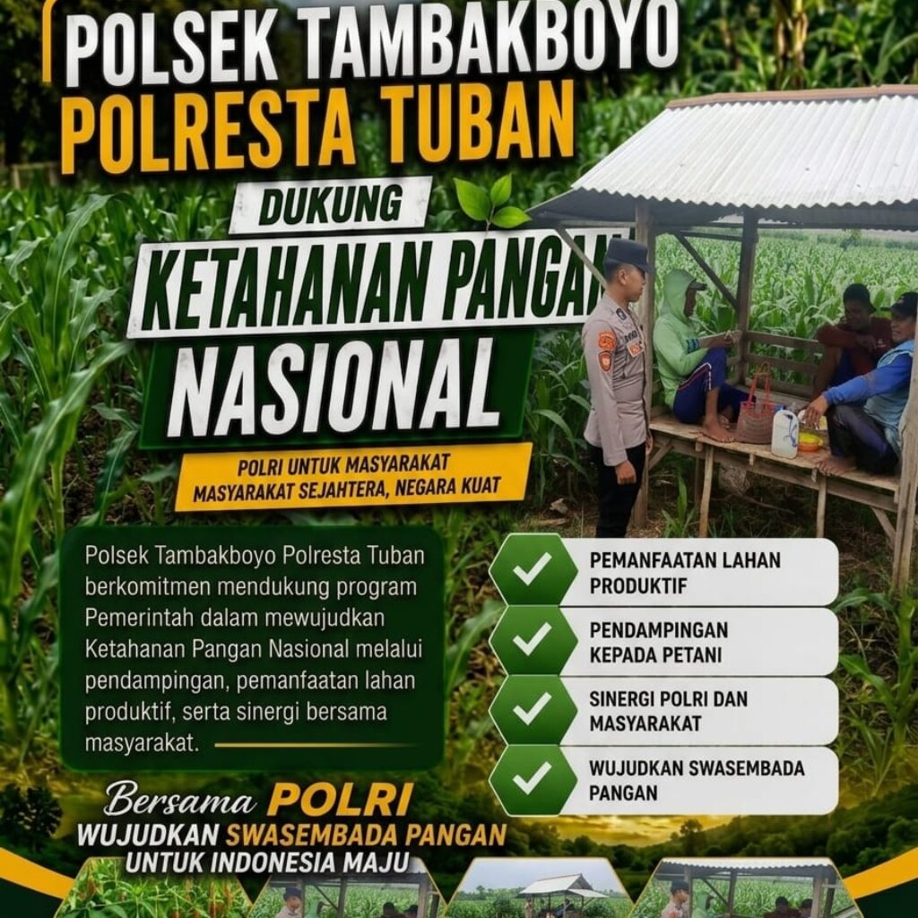 Polsek Tambakboyo Polres Tuban Turun Cek Tanaman jagung Warga di Desa Ngulahan