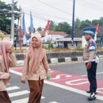Polsek Tanjung Laksanakan Giat Rawan Pagi di Depan SMPN 1 Tanjung
