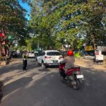 Sat Lantas Polres Dompu Gelar Strong Point Pagi, Ciptakan Kamseltibcarlantas dan Berikan Rasa Aman kepada Masyarakat