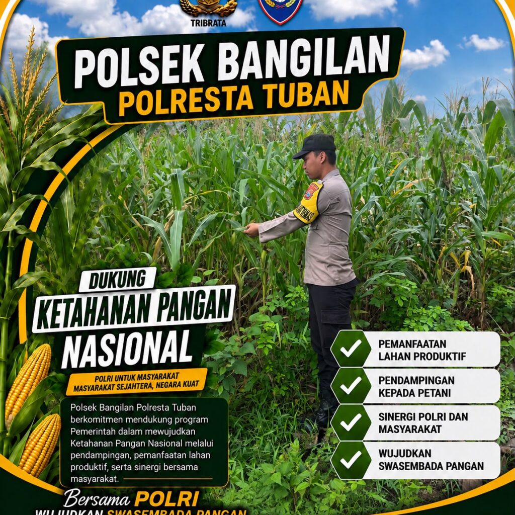 POLSEK BANGILAN DUKUNG KETAHANAN PANGAN NASIONAL