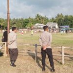 Polsek Kayangan Amankan Open Turnamen Merenten Cup Piala Kepala Desa Sesait