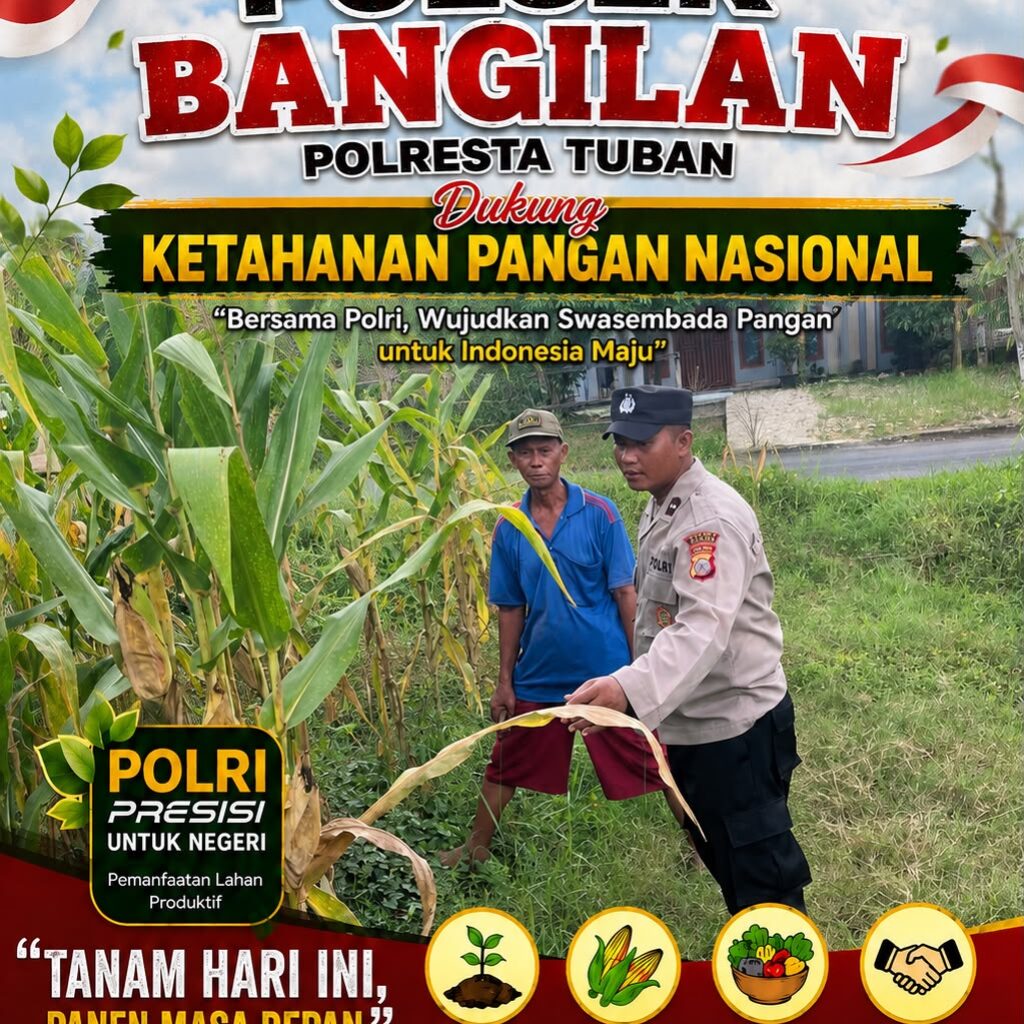 POLSEK BANGILAN DUKUNG KETAHANAN PANGAN