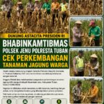 Dukung Astacita Presiden RI, Bhabinkamtibmas Polsek Jenu Polresta Tuban Cek Perkembangan Tanaman Jagung Warga
