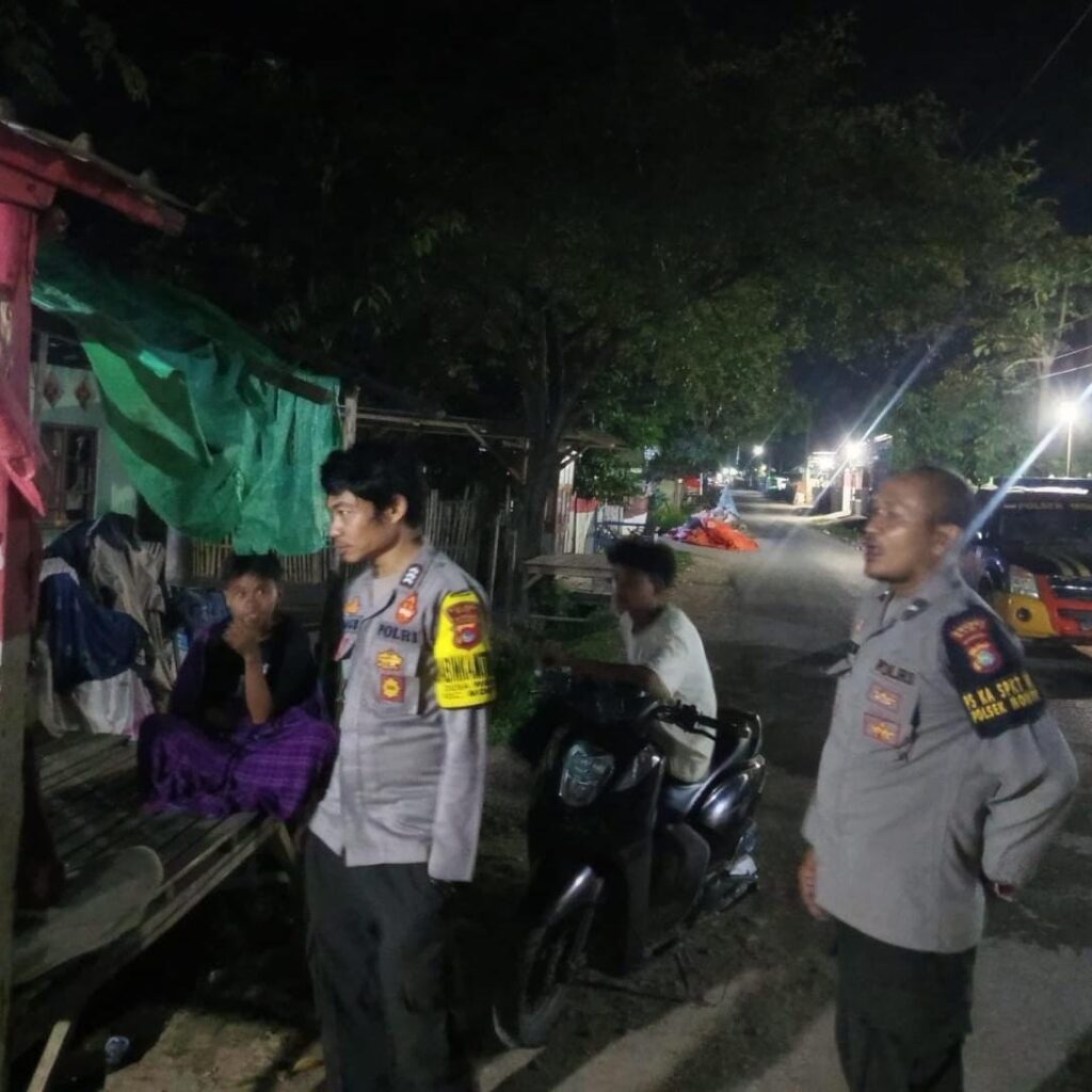 Cipta Kondisi diwilayah Hukumnya Polsek Monta Pertebal Patroli KRYD Malam Hari