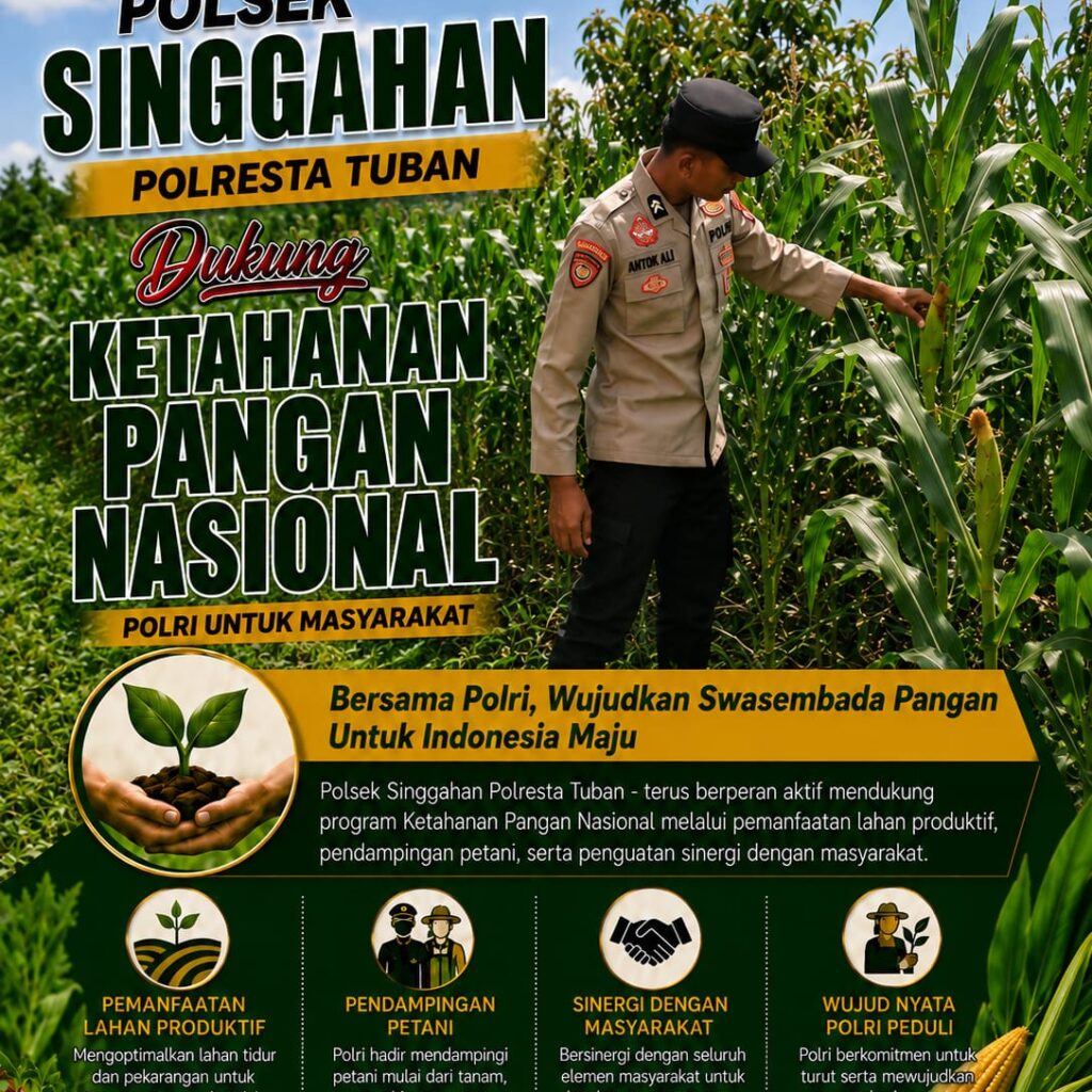 Polsek Singgahan Polresta Tuban Turun Cek Tanaman jagung Warga di Desa Tingkis