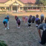 Sambut HUT Lalulintas Bhayangkara Ke-71, Satlantas Polres Bima Kabupaten Latih PBB Polisi Cilik