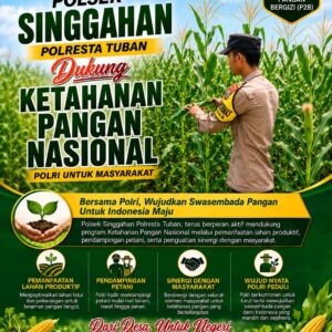 Polsek Singgahan Polresta Tuban Turun Cek Tanaman jagung Warga di Desa Tingkis