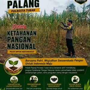 Polri Dukung Astacita, Polsek Grabagan Polresta Tuban Turun Cek Tanaman jagung milik Warga di Desa Grabagan