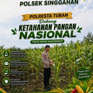 Anggota Polsek Singgahan Polresta Tuban Turun Cek Tanaman jagung Warga di Desa Mulyoagung