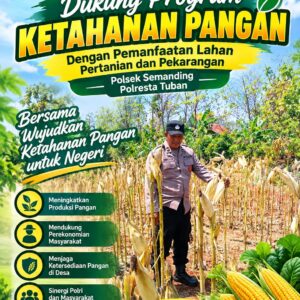 Polri Dukung Astacita, Polsek Semanding Polresta Tuban Turun Cek Tanaman jagung milik Warga di Desa Tegalagung