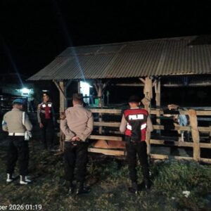 Patroli Malam KRYD Polsek Sekotong Sisir Kandang Kumpul Sapi Dusun Empol Lombok Barat