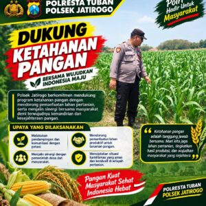 Dukung Asta Cita, Polsek Jatirogo Turun Langsung Pantau Ladang Jagung Warga Desa Sugihan