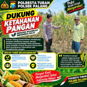 Dukung Astacita, Polsek Palang Polresta Tuban Pantau Langsung Lahan Jagung milik warga Desa Dawung