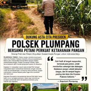 Polsek Plumpang Polresta Tuban Turun Langsung Cek Tanaman Jagung Warga