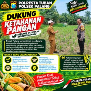 Dukung Astacita, Polsek Palang Polresta Tuban Pantau Langsung Lahan Jagung milik warga Desa Glodog