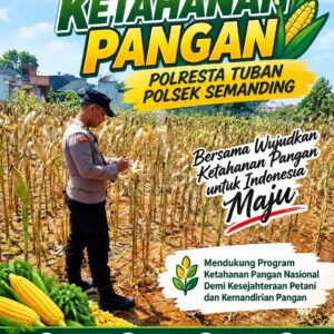 Polri Dukung Astacita, Polsek Semanding Polresta Tuban Turun Cek Tanaman jagung milik Warga di Desa Penambangan