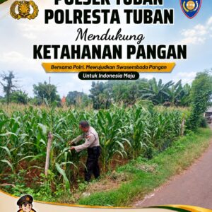 Polri Dukung Astacita, Polsek Merakurak Polres Tuban Turun Cek Tanaman Jagung Warga di Desa Tuwiri Wetan