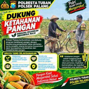 Dukung Astacita, Polsek Palang Polresta Tuban Pantau Langsung Lahan Jagung milik warga Desa Sumurgung