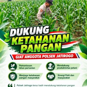 Dukung Asta Cita, Polsek Jatirogo Turun Langsung Pantau Ladang Jagung Warga Desa Besowo