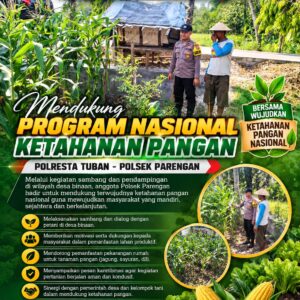 Polsek Parengan Dukung Program Nasional Ketahanan Pangan melalui Sambang dan Pendampingan Petani