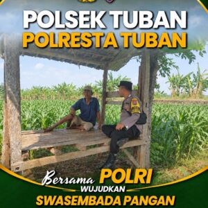 Bhabinkamtibmas Polsek Tuban Sambang Warga, Dukung Ketahanan Pangan Nasional
