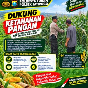 Polri dukung progam Astacita, Polsek Jatirogo Polresta Tuban Turun Cek Tanaman jagung Warga di Desa Dingil