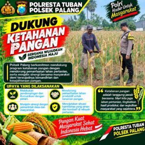 Dukung Astacita, Polsek Palang Polresta Tuban Pantau Langsung Lahan Jagung milik warga Desa Tegalbang