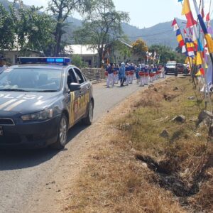 Sat Samapta Kawal Pawai Ta’ruf MTQ XXII Sumbawa Barat, Ajak Warga Jaga Kamtibmas