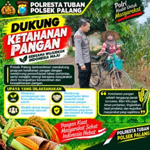 Dukung Astacita, Polsek Palang Polresta Tuban Pantau Langsung Lahan Jagung milik warga Desa Tegalbang