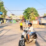 Sat Lantas Polres Dompu Gelar Strong Point Pagi, Wujudkan Kelancaran dan Keselamatan Lalu Lintas